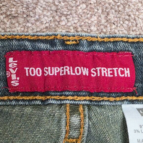 vtg Y2K grunge streetwear Levis 524 Too Superlow Stretch Bootcut Jeans sz jr. 7m - Picture 14 of 15
